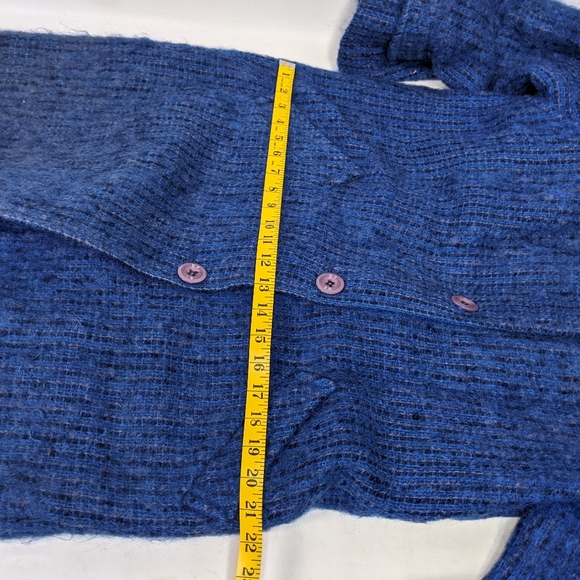 Vintage Bardolino Luxury Blue Mohair Long Coat, ANNA Collection, Scotland, Med - Picture 10 of 15